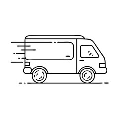 express van icon, express van vector illustration-simple illustration of express van, perfect for express van logos and icons