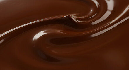 Dark Chocolate Elegant Swirls Melted Down Smooth Texture