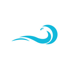Naklejka premium Water wave Logo