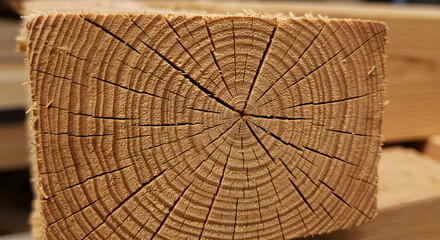 Fototapeta premium Revealing The Tree's Story Rings Detailing Time In Growth