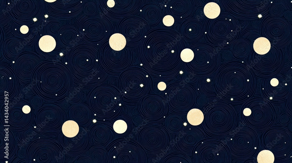 Aufkleber blue background with many small white circles. the circles are scattered all over the background. th