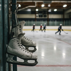 Fototapeta premium roller skates on the street