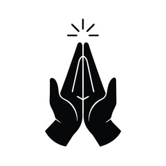 Spiritual Prayer Hands Vector Illustration