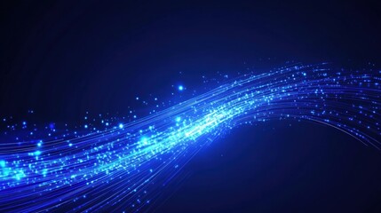 Obraz premium Abstract Blue Light Stream Design