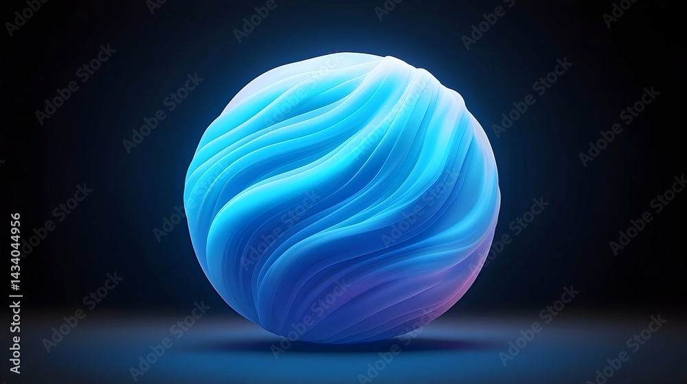 Canvas Prints abstract blue glowing globe with network lines