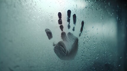 Single Human Handprint Impression Touch Texture Mark Unique Fingerprint Body Part Symbolic Gesture Personal Identity Human Presence Evidence lowercase
