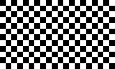 Chess black and white square. Seamless black and white plaid pattern, vector illustration. 