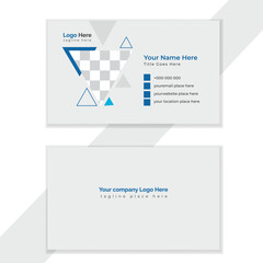 Clean, modern, simple, unique double sided business card, visiting card, design template layout	