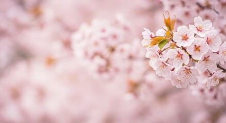 Fototapeta premium Soft focus springtime blossom blooms in delicate pastel colors