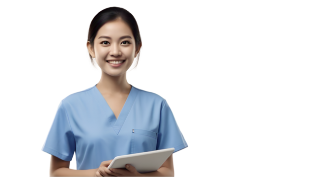 female doctor with clipboard