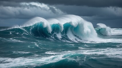 Ocean's fury captured in colossal wave and dark sky