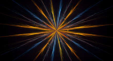 Fototapeta premium Radiant Burst Of Energy Emanating From A Central Point Of Light