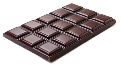 Obraz premium chocolate bar isolated on white, Dark set of Chocolate Bar