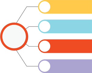 Obraz premium Infographic diagram with circles and connecting lines