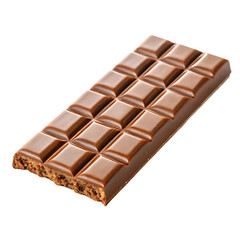 Obraz premium Close-up of a delicious dark chocolate bar. PNG and transparent background