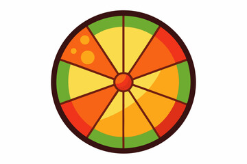 Obraz premium old wooden wheel vector illustration