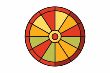 Obraz premium old wooden wheel vector illustration