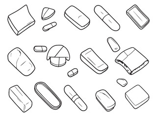 Plaster line art creative artistic illustration