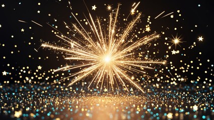 Obraz premium Stardust sparks in a cosmic fireworks display