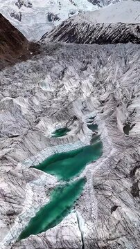 beautiful aerial view of Franz Josef Glacier, New Zealand