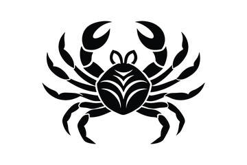 Silhouette art illustration of a crab.eps