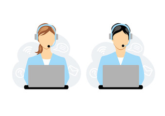 Moderator. Flat icons for design