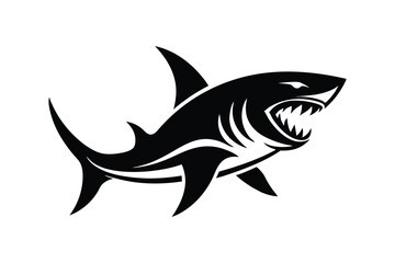 Silhouette art illustration of a shark.eps