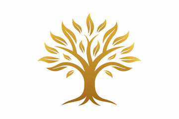 tree with leaves vector illustration 