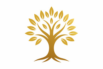 tree with leaves vector illustration 