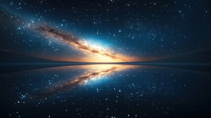 Obraz premium Celestial Reflection of the Milky Way