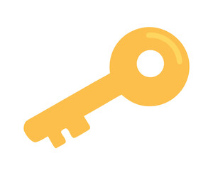 golden key isolated on white background