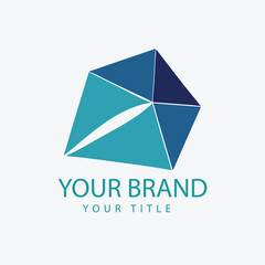 Geometric Abstract Logo - Modern, Polygonal, Innovative Brand Identity Design


