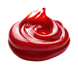 Captivating tomato ketchup swirl kitchen food isolated on transparent background