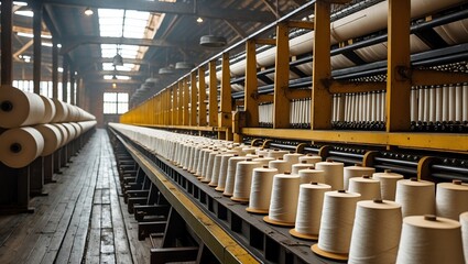 Obraz premium Textile mill architecture of the industrial revolution