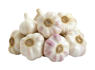 Garlic clusters harvested fresh culinary delight farm natural isolated on transparent background