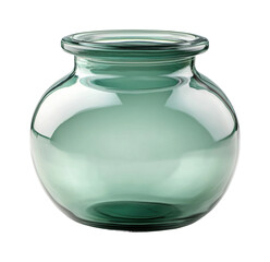 Elegant glass jar for home tabletop minimalist design isolated on transparent background