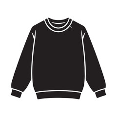 Casual Sweatshirt silhouette, your go-to for laid-back days – Sweatshirt illustration – Minimalist Sweatshirt vector – Men's dress silhouette

