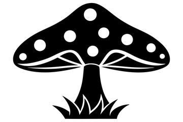 mushroom silhouette vector illustration