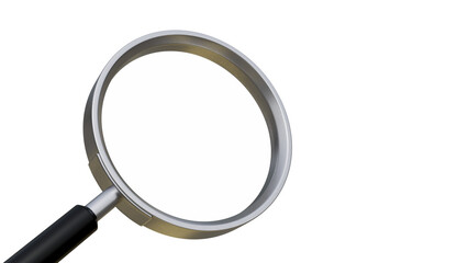 Magnifying glass isolated. Search concept. Magnifying glass illustration with copy space for your designs.