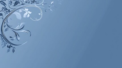 Blue Floral Corner Design. (4)