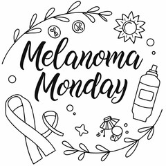MELANOMA MONDAY vector illustration