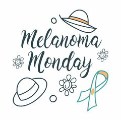 Fototapeta premium MELANOMA MONDAY vector illustration