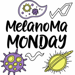 MELANOMA MONDAY vector illustration