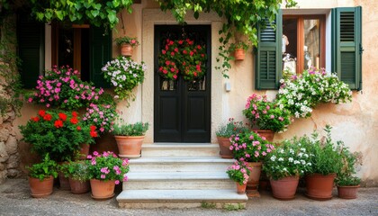 Charming Italian House with Flowers