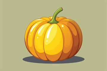 Illustration of yellow pumpkin Isolated