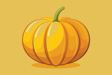 Illustration of yellow pumpkin Isolated