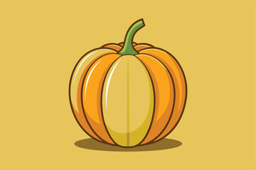 Illustration of yellow pumpkin Isolated