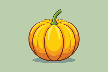 Illustration of yellow pumpkin Isolated