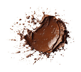 Chocolate splash action kitchen food clean isolated on transparent background