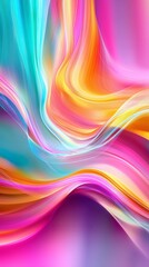 Obraz premium Vibrant Abstract Fluid Art Background with Swirling Pastel Colors and Dynamic Flow, Perfect for Creative Design Projects.